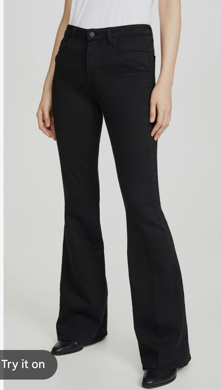 L’agence high rise black flare jeans size 28